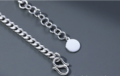 Vintage Thai Silver Bracelet for Men's Fashion
